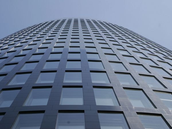 Modern high-rise building facade